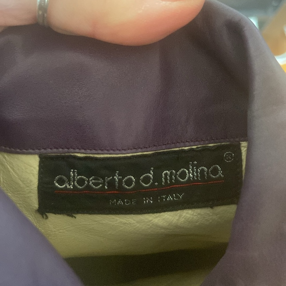 RARE vintage Alberto D. Molina ankle boots, violet purple buttery leather - Picture 3 of 13